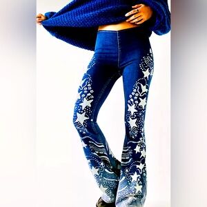 Anna Sui x Free People pull on flare leg jeans - Size 26 - Brand new with tags